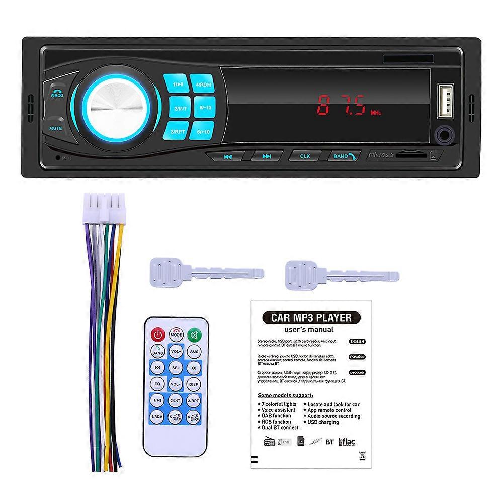 Car Stereo Audio  Multimedia Player Remote control function TF/USB/AUX/FM/BT