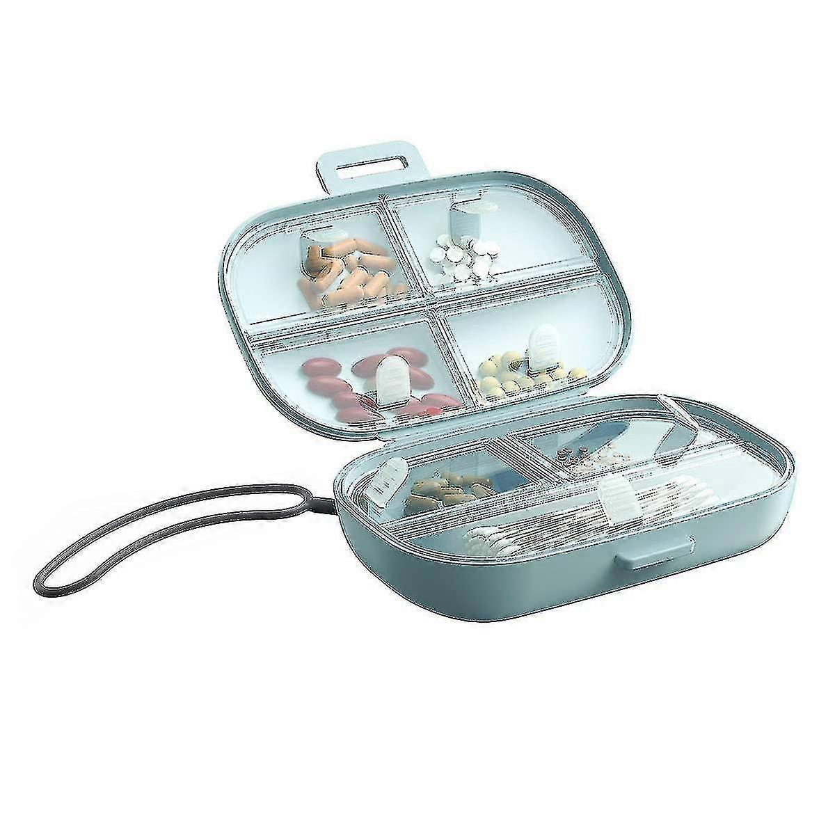 Draagbare reispilopbergdoos met 7 compartimenten