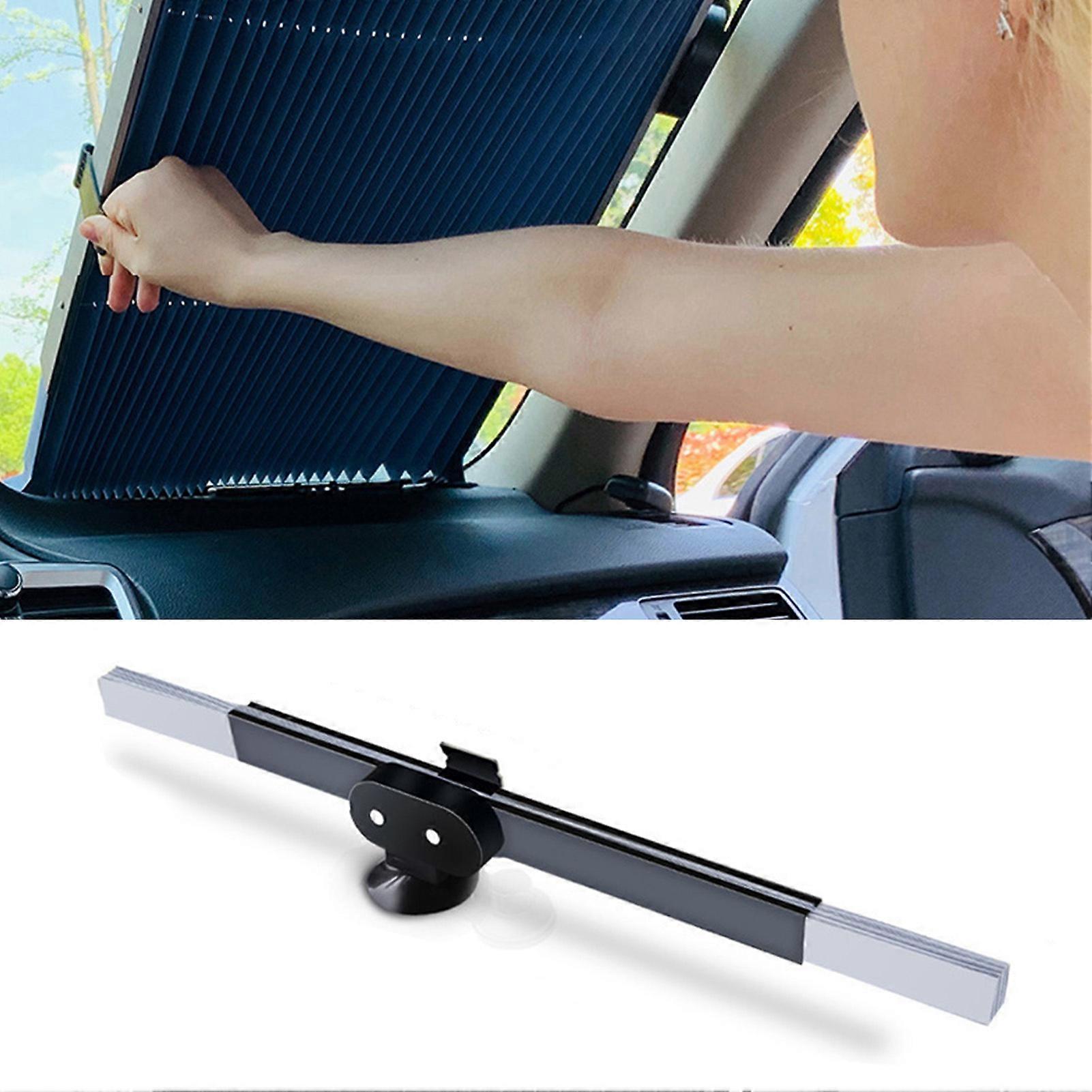 Car Windshield Sunshade Curtain Automatic Retractable Foldable Sun Visor Cover for Automotive Interior Sun and Heat