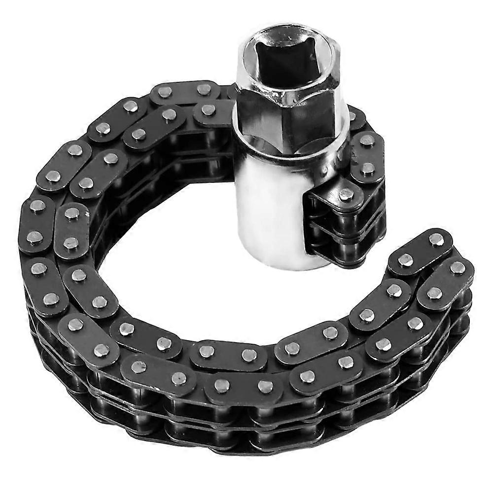 14CM Heavy-Duty Chain Oil Filter Wrench 52-Section Double Chain Wrench Machine for Repairing Car Oi