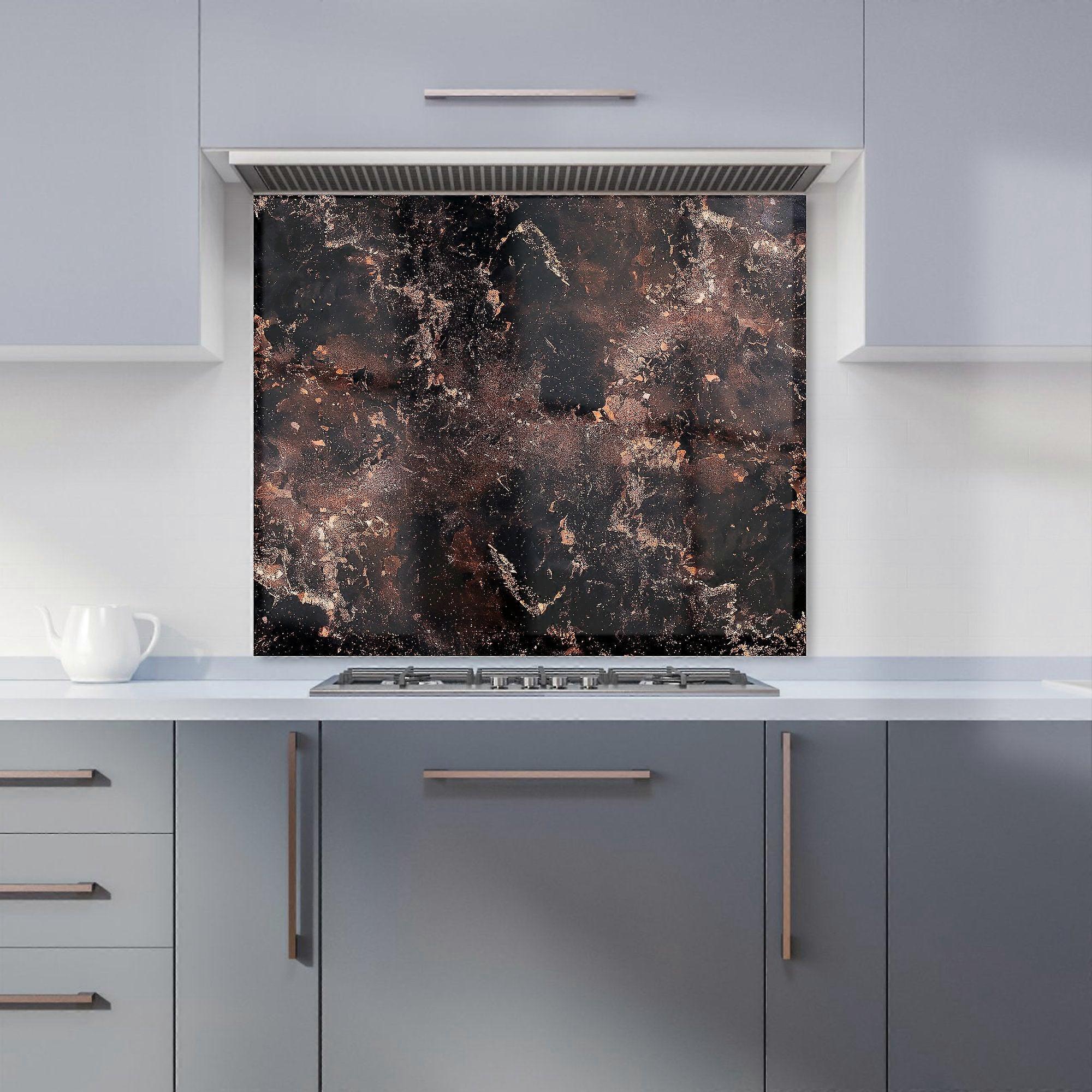 Copper Quartz Effect Kitchen Splashback