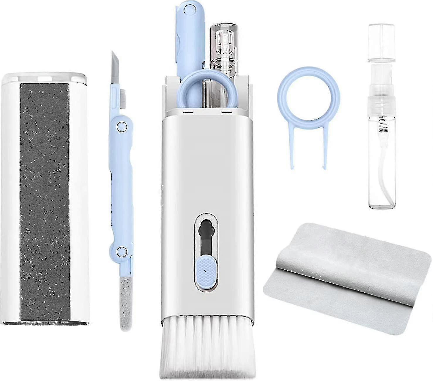 Kit de nettoyage électronique 7 en 1 Airpods compatibles - Nettoyeur d’ordinateur portable, stylo de nettoyage portable pour écouteurs / téléphone / clavier