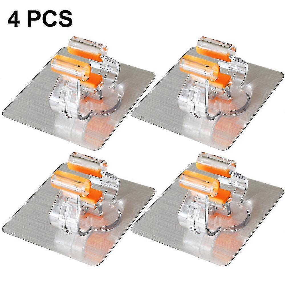 4 Pcs Broom Holder,broom Gripper Mop Holders Wall Mount