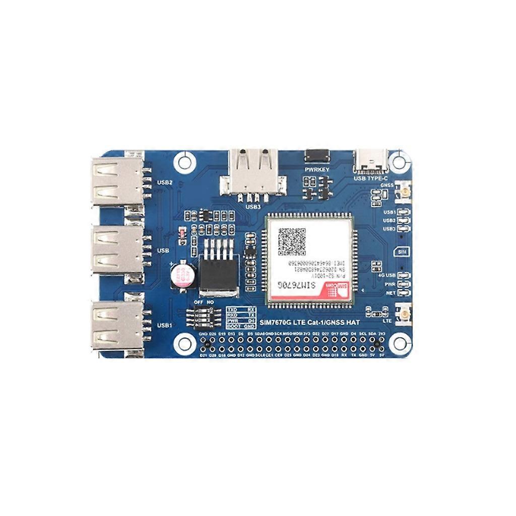SIM7670G Cat-1/GNSS HAT Expansion Support Cat-1 4G GNSS Positioning