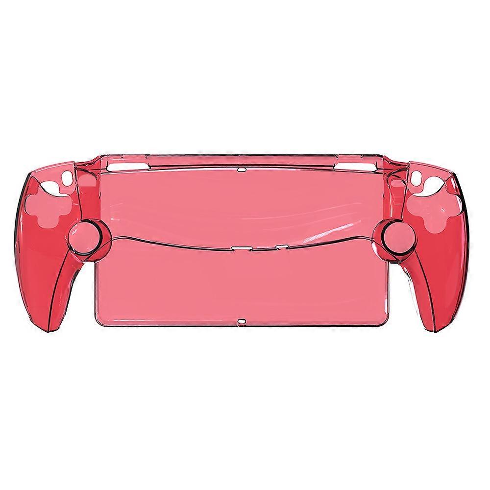 Case for Playstation Portal, PS5 Portal Protective Case with Ergonomic Grip for Playstation Portal Remote Player, Transparent Red