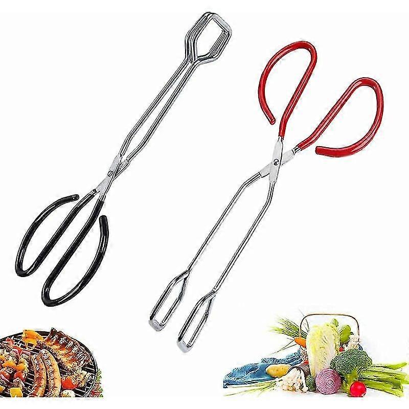 ملقط شواء الطعام ، 2 قطعة ملقط مقص شواء ، ملقط مقص للشواء للمطبخ
