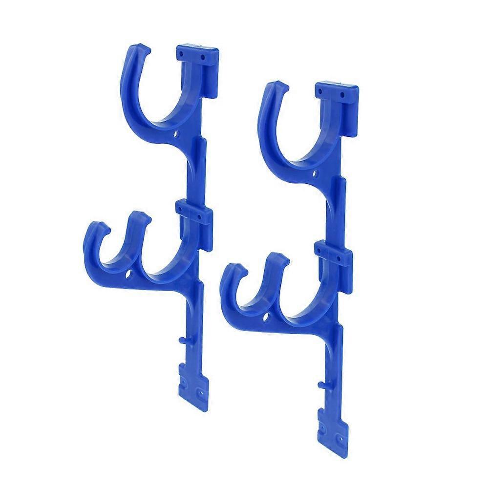 2Pcs Swimming Pool Poolside Pole Hose Holder Cleaning Tools Hanging Plastic Hook KAESI