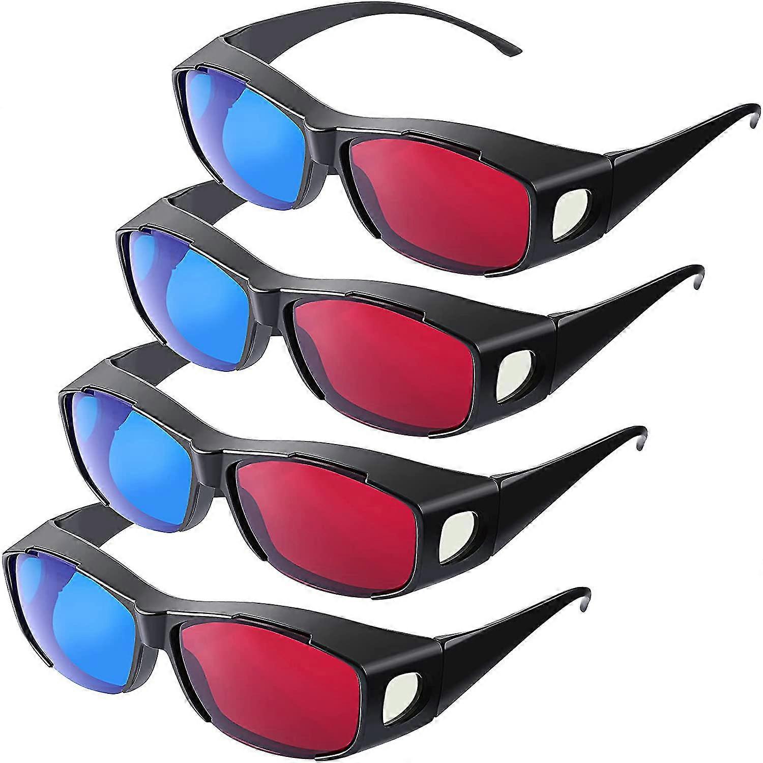 4pcs 3d Movie Game Glasses 3d Style Glasses Suitable For 3d Movie Games Light And Simple Design