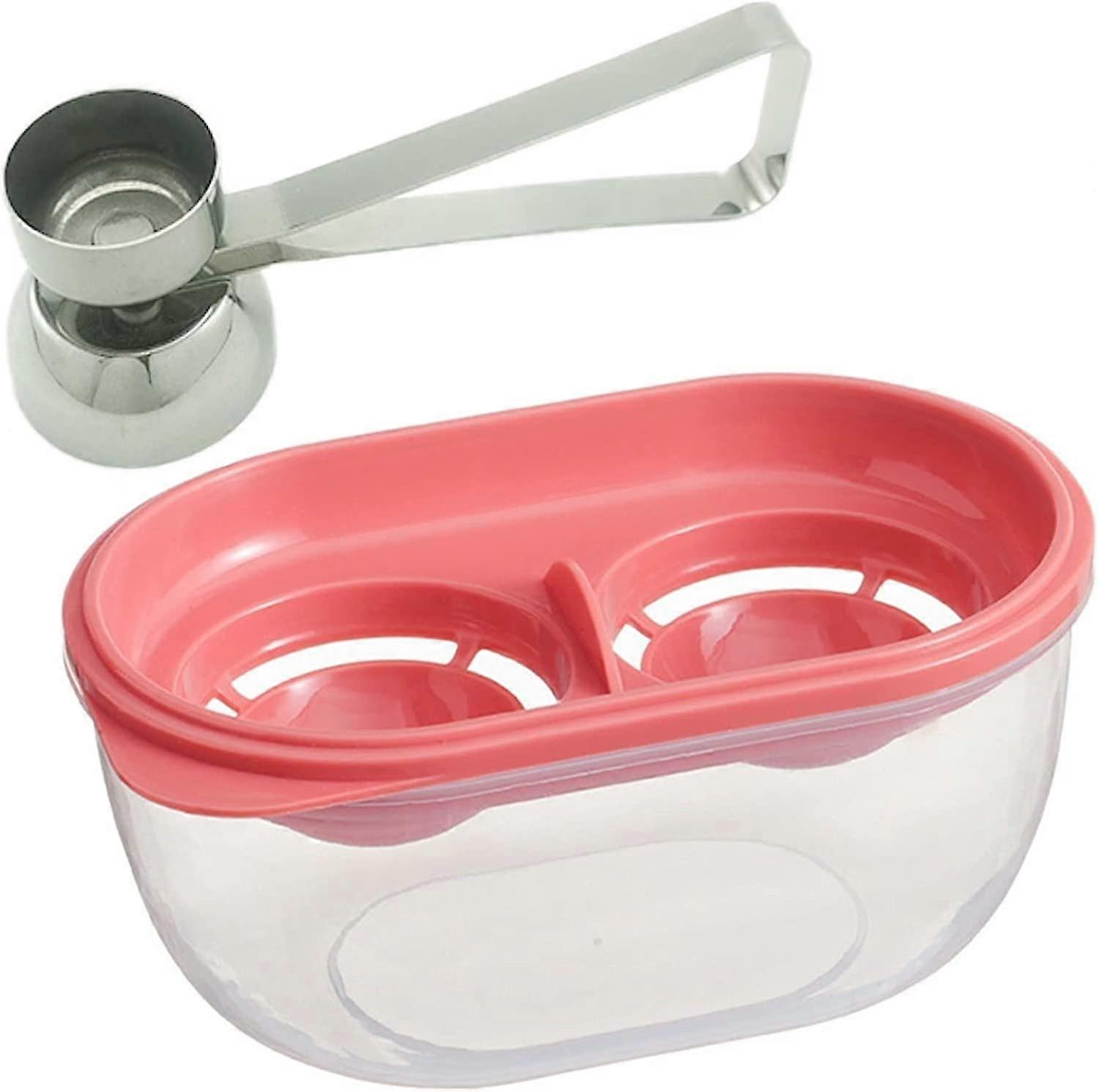Egg Separator Set: 1 Pc Double Cutter Heads Egg Cracker Topper + 1 Pc Egg