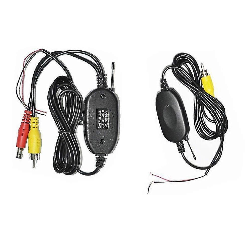 2.4ghz Wireless Color Video Transmitter And Receiver For The Vehicle Backup Camera Front Car Camera Monitor System Range 30ft - 45ft(with Reverse Cont