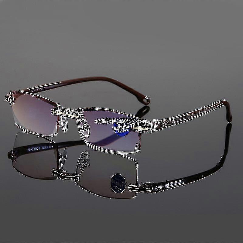 Haute Dureté Anti-bleu Progressive Far And Near Lunettes de lecture à double usage Lumière