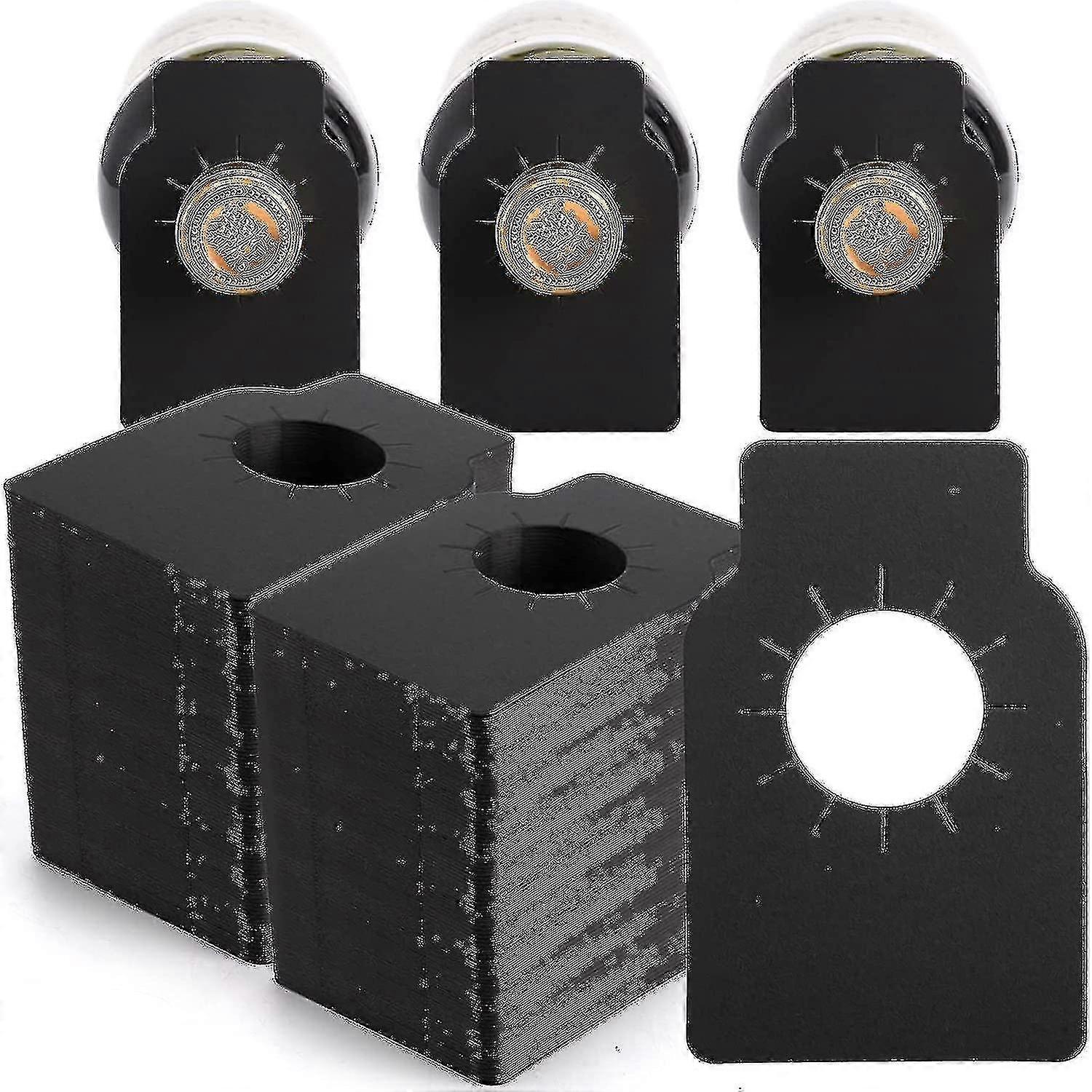 300 قطعة من ملصقات زجاجات النبيذ المصنوعة من ورق الكرافت، ملصقات قبو النبيذ الورقية، علامات هدايا قابلة لإعادة الاستخدام مخصصة لعنق الزجاجة