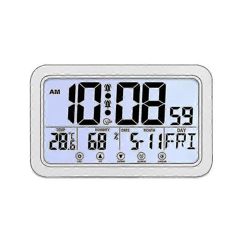 Digital Desktop Electronic Digital Alarm Clocks Compatible With Bedroom,white