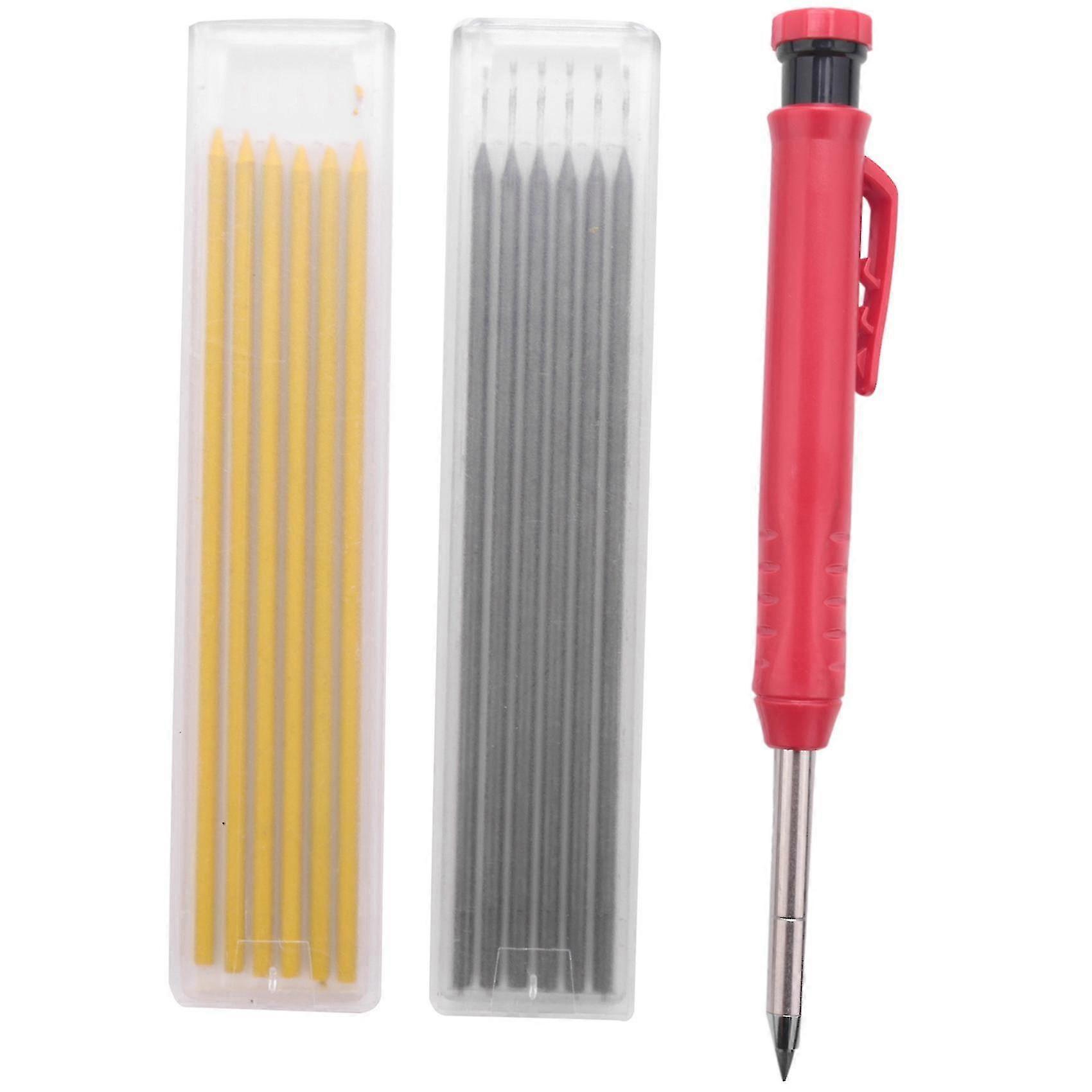 2026 Compatible Withcompatible With1 Solid Color Woodworking Pencils 12 Lead Mechanical Pencils