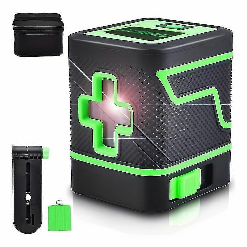 Mini 2 Lines Cross Green Laser, High-precision Strong Light Infrared Automatic Leveling Laser Water Meter, Green Beam Laser Spirit Level Line Dropper