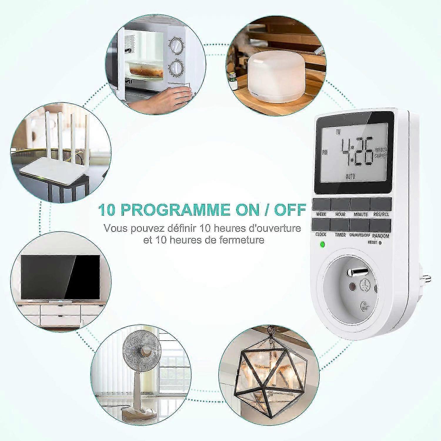 Programmable Digital Socket With Lcd Display Weekly Digital Timer 12hr/24hr/7day Power Output
