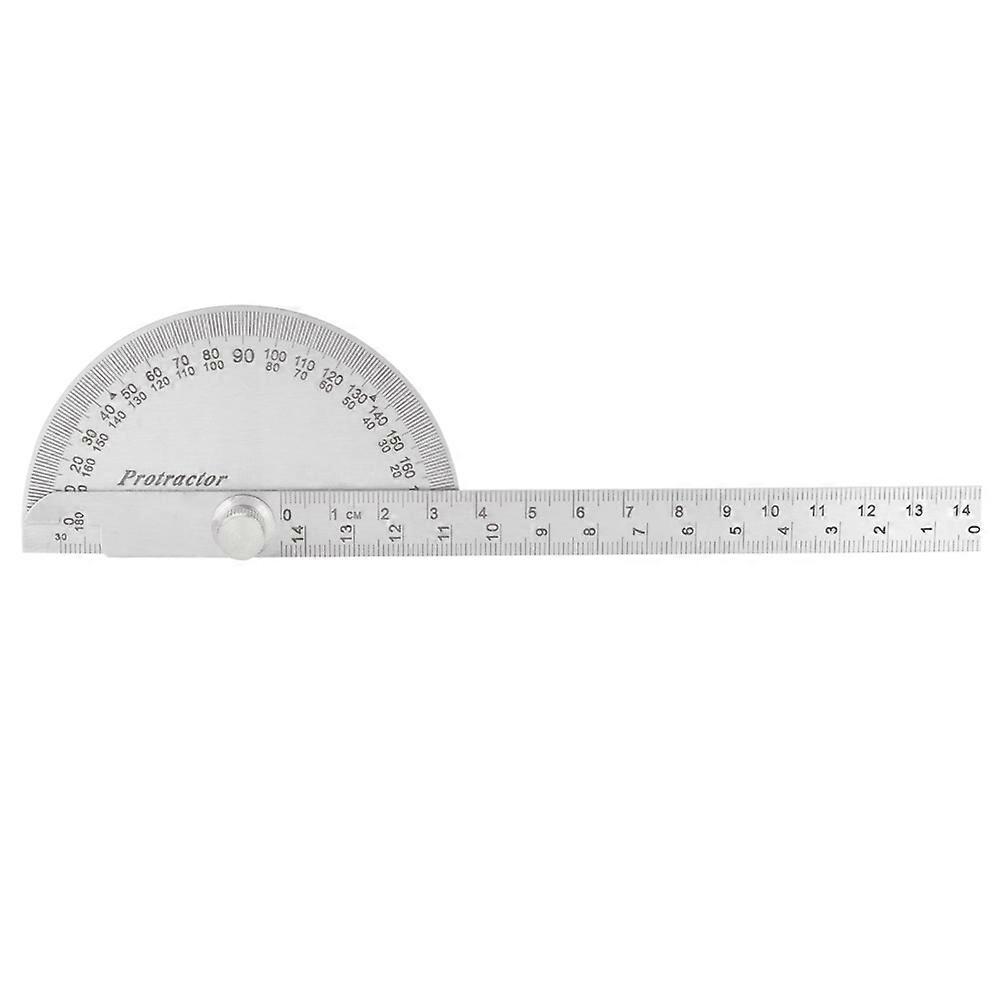 Angle Ruler Stainless Steel Silver 0-180 Degree Adjustable Protractor Measuring Tool(Type A)