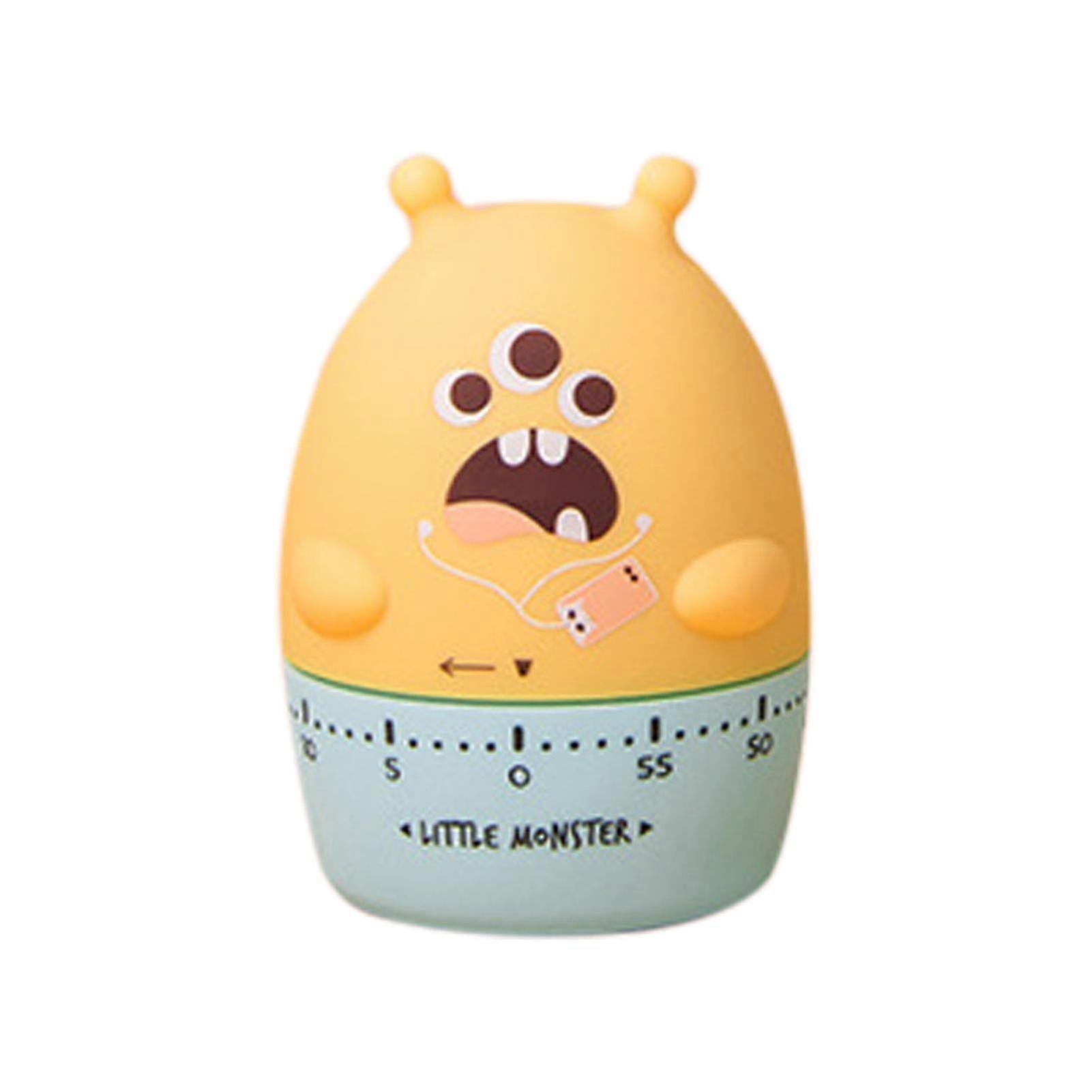 Clock Alarm 360 Degree Rotating Plastic Cartoon Shape Cooking Timer