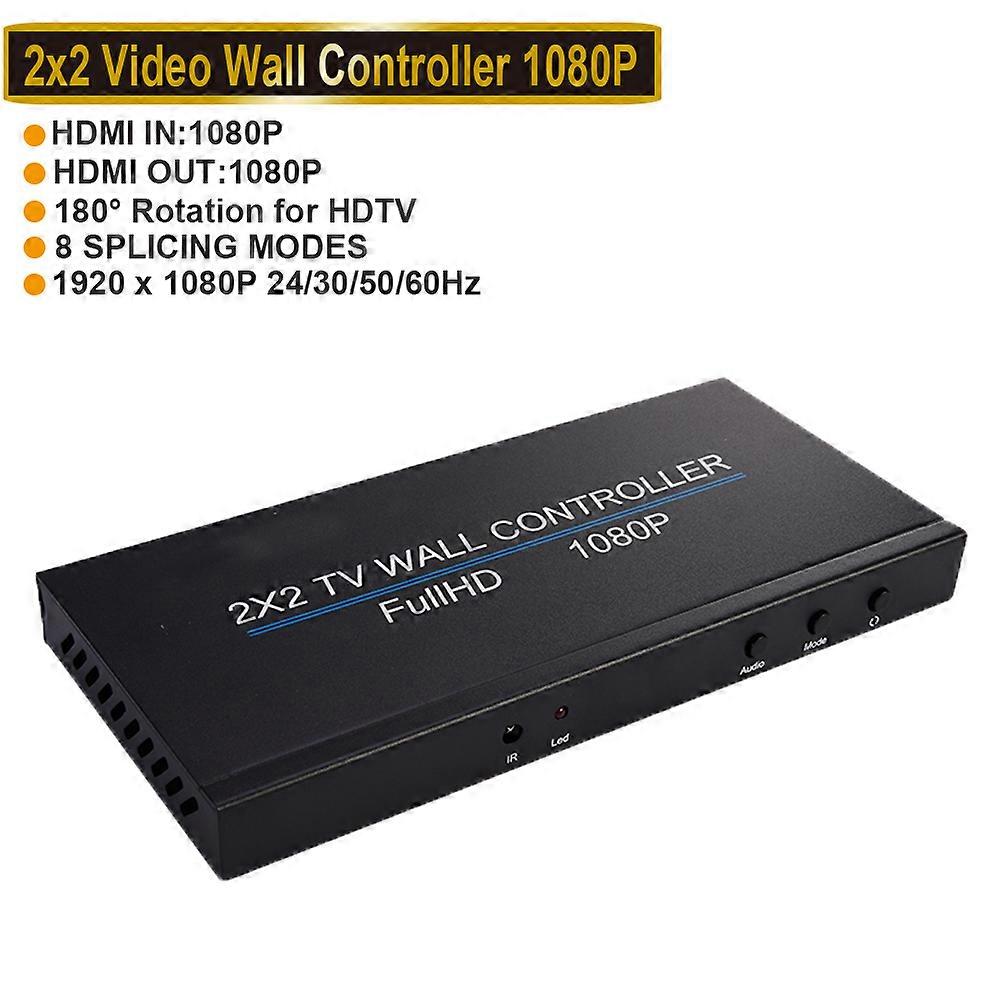4 Channel TV Video Wall Controller 2x2 1x3 1x2 1x4 4x1 3x1 2x1 HD DVI VGA USB Video Processor 4K 60Hz Wall TV Splicing Screen