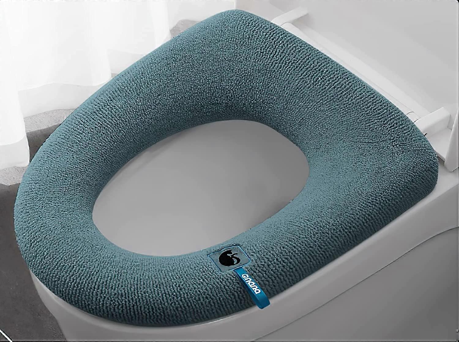 navy Multicolored toilet seat cover warm protection Thick, soft and washable toilet seat cover for all toilet seats