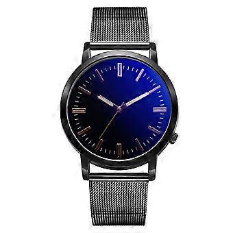 fritid mode män enkel legering urtavla kvarts armbandsur dekoration (svart)