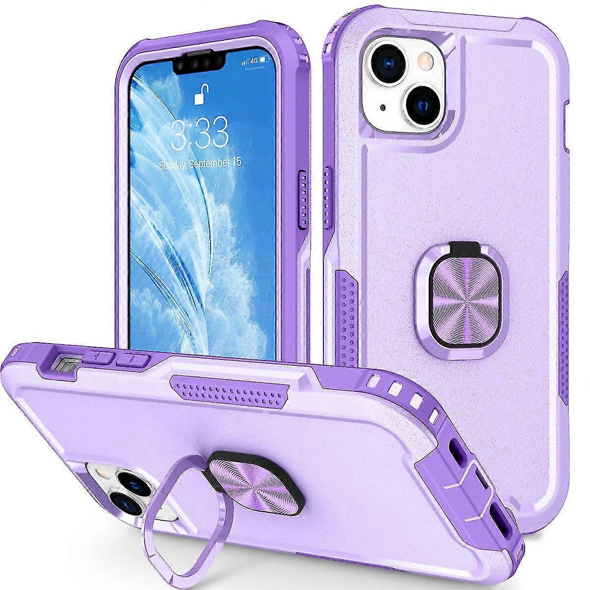 Novo Ring Stand Case para Iphone 14, Proteção Completa, Campatible Com Montagem Magnética do Carro, Capa Resistente a Riscos
