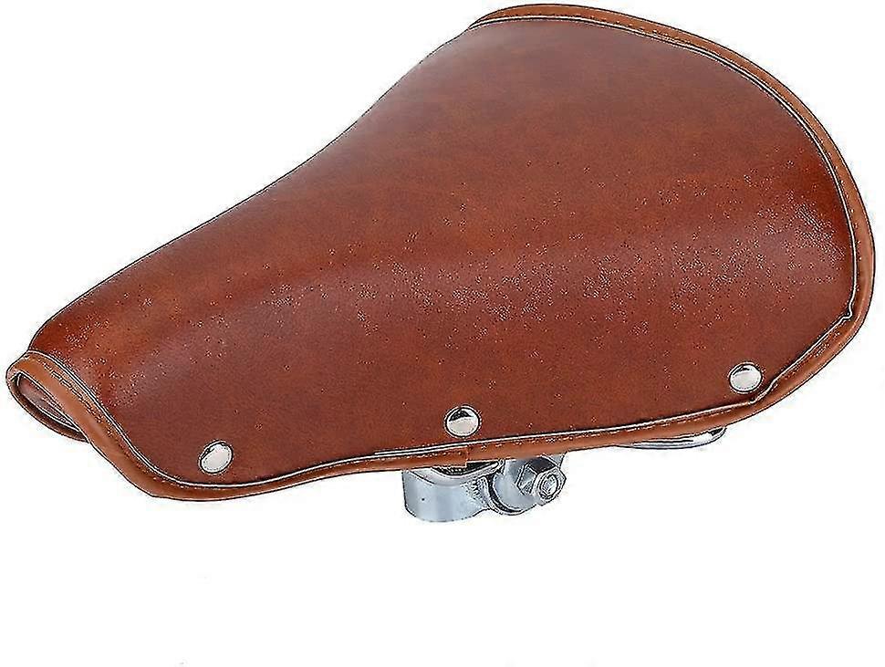 Universal Retro Brown Rivet Comfortable Spring Bicycle Saddle