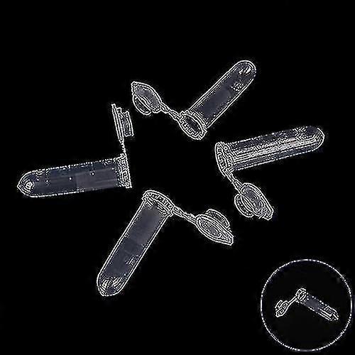 100pcs 2ml Micro Centrifuge Tube Vial Clear Plastic Vials Container Snap Cap