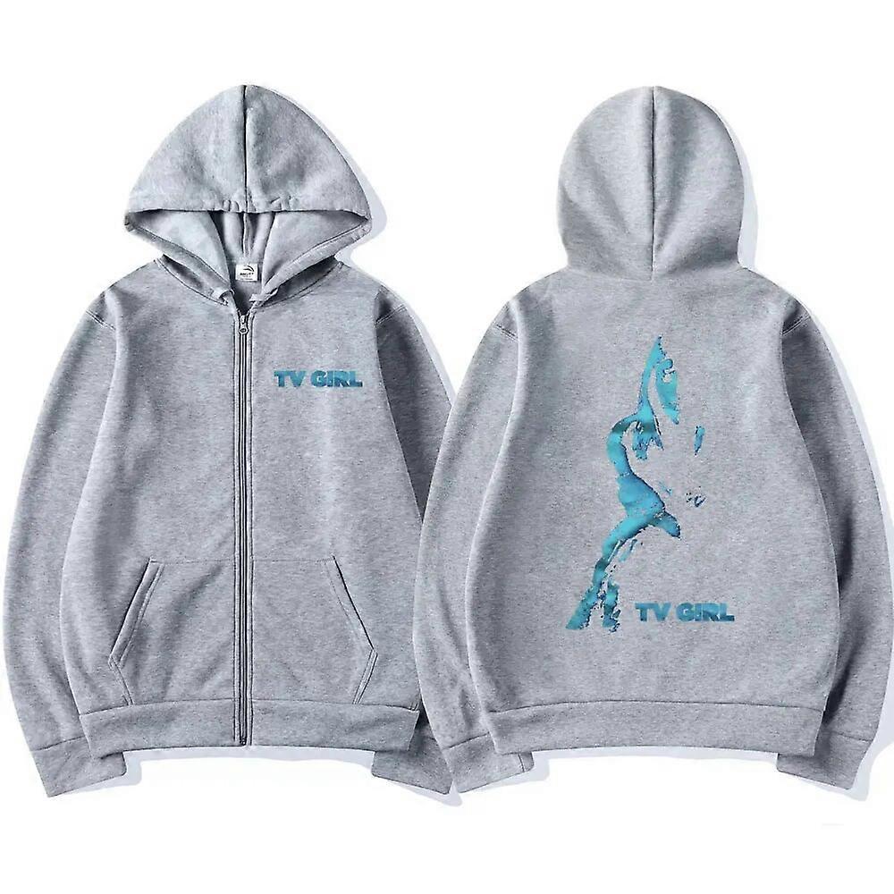 Moletom com Capuz com Zíper para Meninas da TV The Night in Question French Exit com Zíper Moletom Moletom Masculino e Feminino Pulôver Jaqueta Streetwear