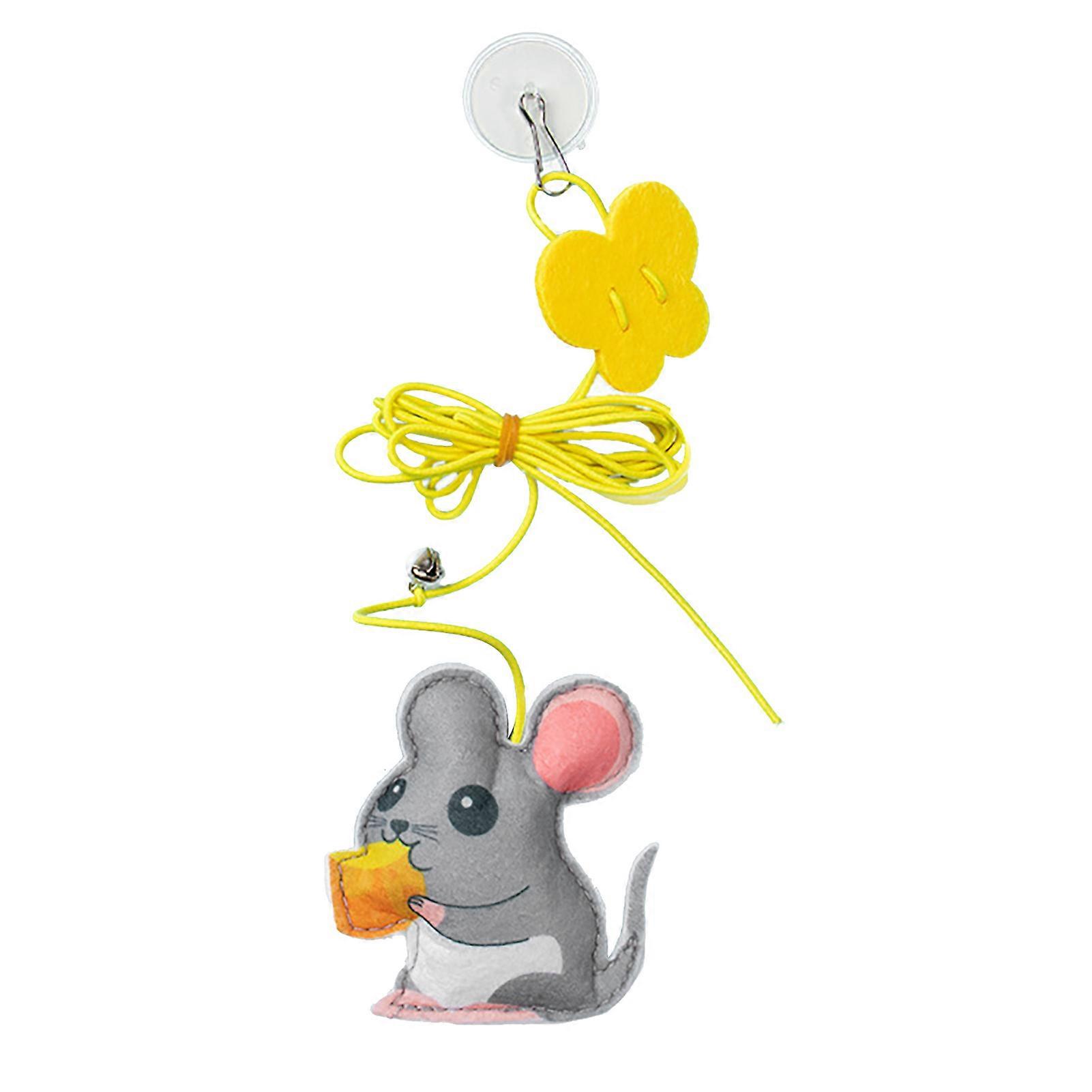Door Cat Teaser Toy Retractable Replaceable Felt Pendant Elastic Rope Interactive Doorway Kitten Toy