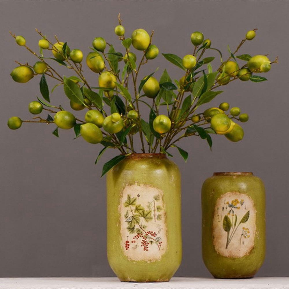 Yellow Berry Lemon Tree Branch - 92cm Long, Artificial, Flexible