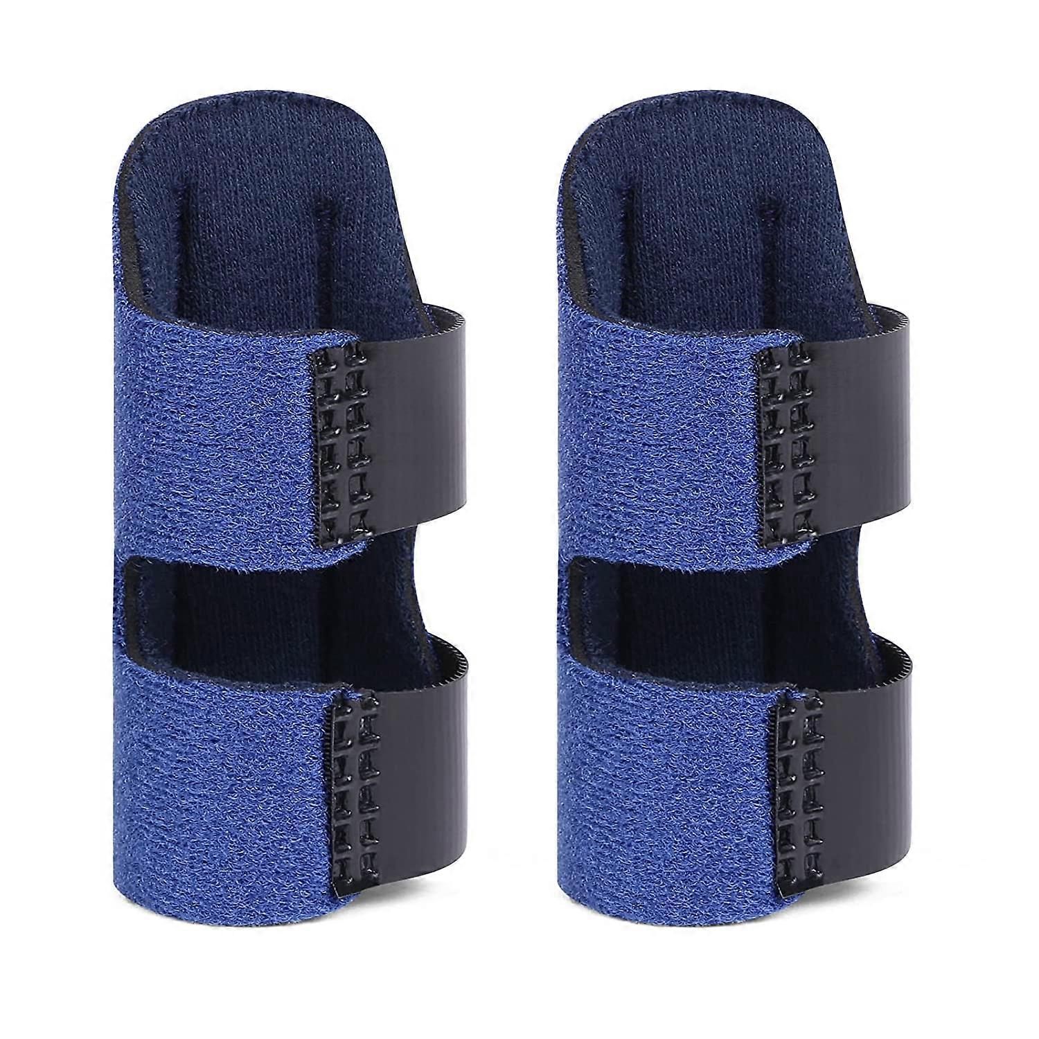 2 Finger Support Brackets with Adjustable Straps, Finger Stabilizers with Built-in Steel Plate Support for Arthritis Relief Trigger Finger Splints