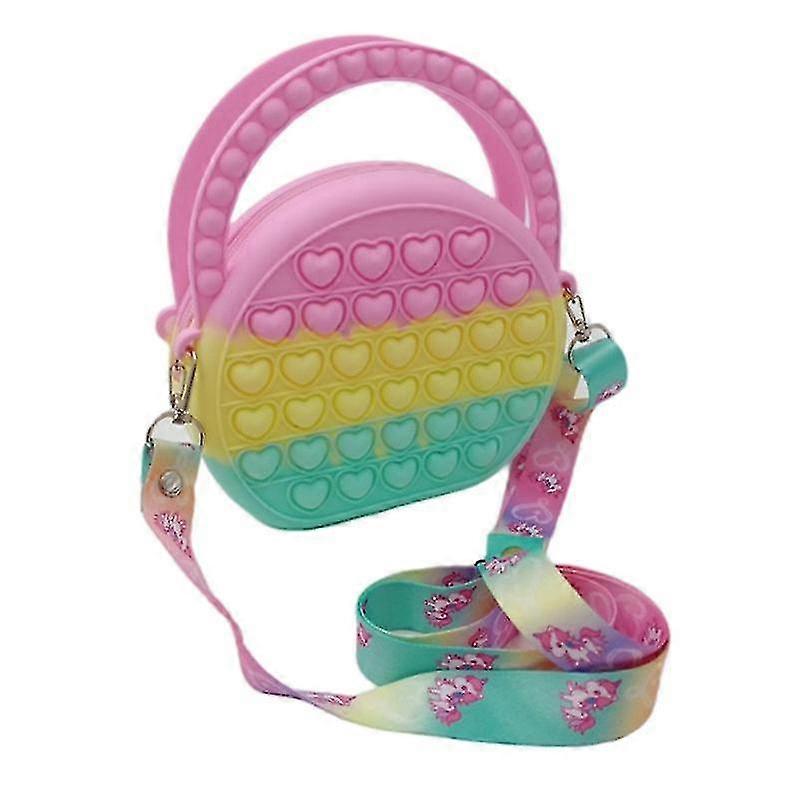 Pop pungă pentru fete, Big Pop umăr Bag Fidget Poșetă, Ziua Îndrăgostiților Cadouri Rainbow Pop Poșetă
