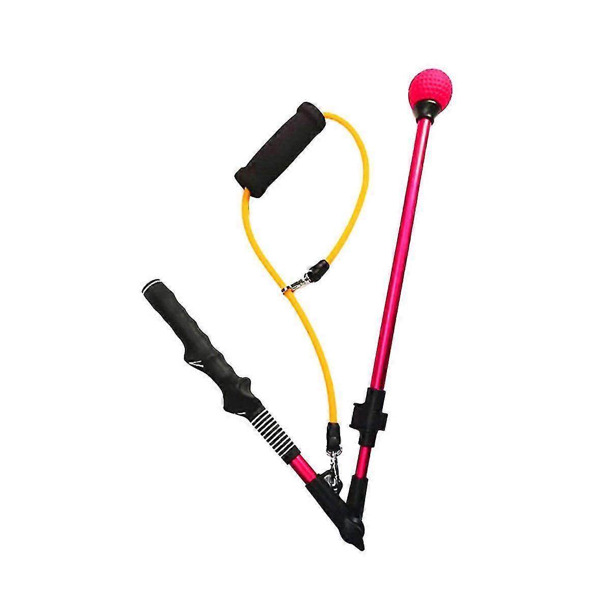 Folding Golf Swing Training Stick Posture Corrector Practice Swing Training Aids Red
