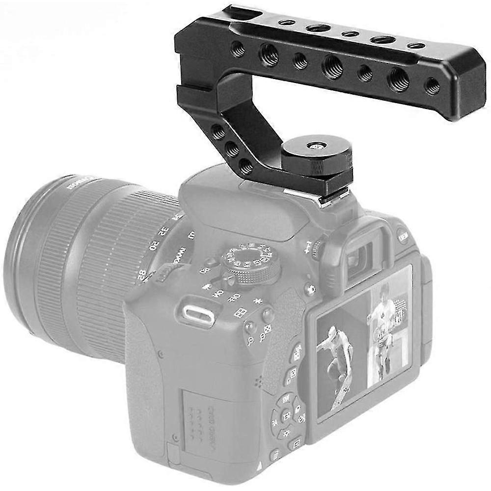 Camera Hot Shoe Top Grip, Universal Video Stabilizer Cold Shoe Adapter For Mounting Microphone, Led Light, Monitor