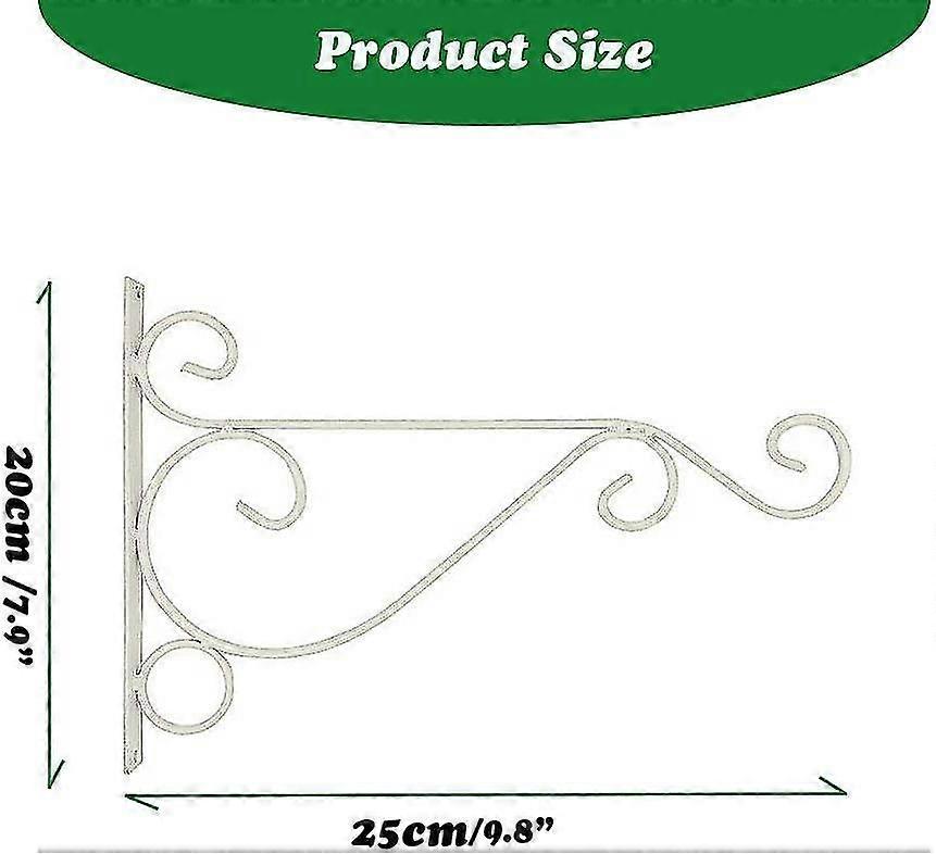 Wall Hanging Brackets Hooks for Garden Basket Lantern - Rustic Iron Hangers