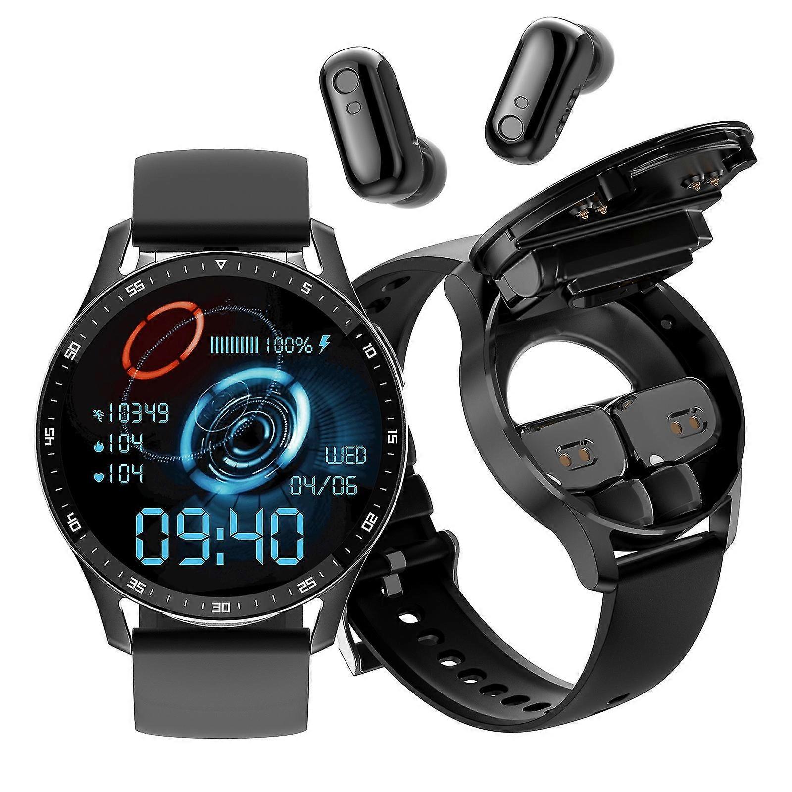 Akıllı Saat Spor Akıllı Saat Kablosuz Kulaklıklı Akıllı Saat 2'si 1 Arada Alaşımlı Kabuk Ultra İnce 1.32 inç Ips Dokunmatik Ekran Ip67 Çoklu Spor Modu Ios ve An ile Çalışır