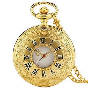 Vintage Bronzo Numero Romano Collana Quarzo Orologio Da Tasca Catena Pendente Compleanno Gioielli Di Natale Regali Per Gli Uomini Delle Donne Amici