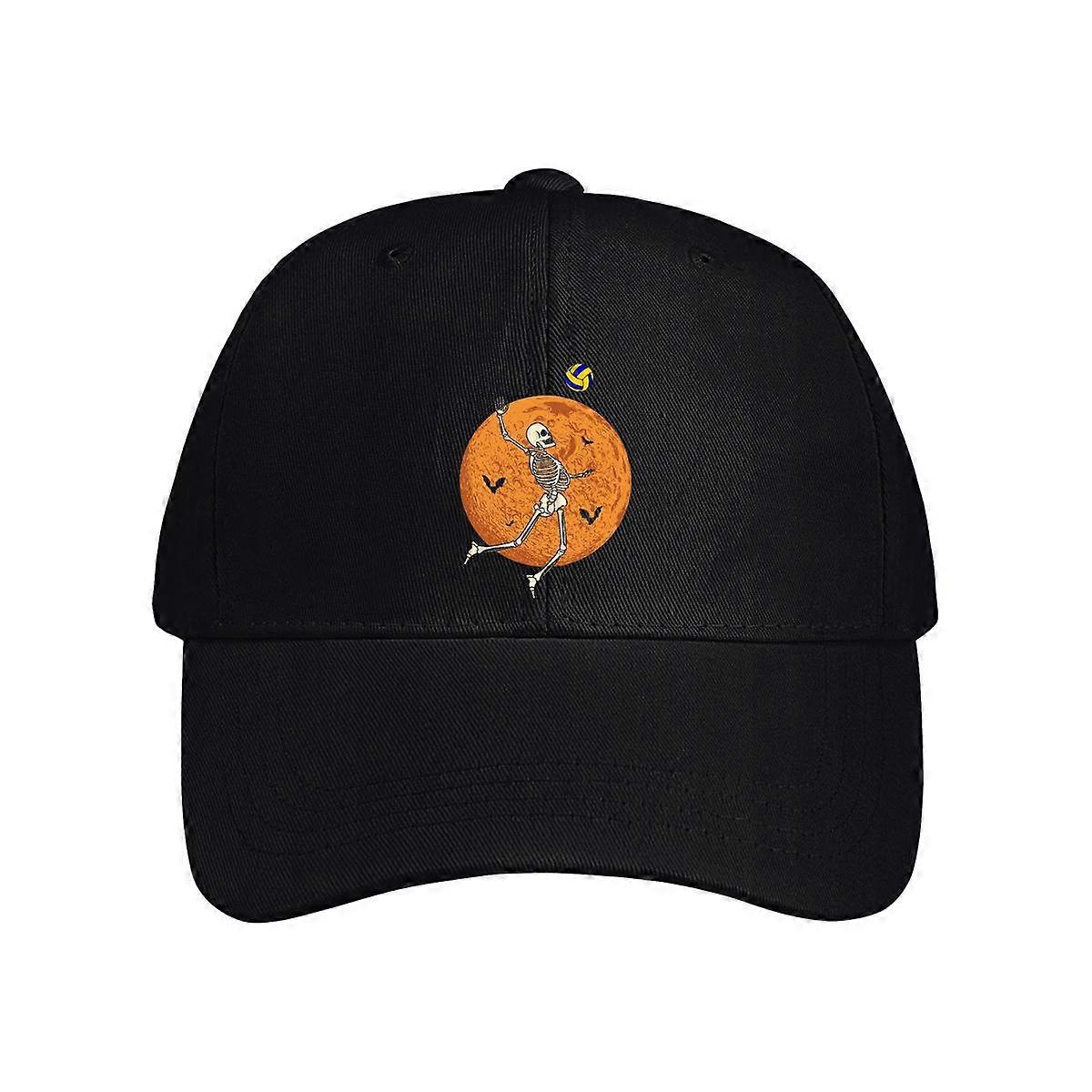 Skeleton Playing Volleyball Baseball Cap
