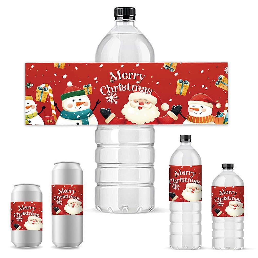 Bottle Label Adhesive Stickers Rectangle Snowman 216x64mm