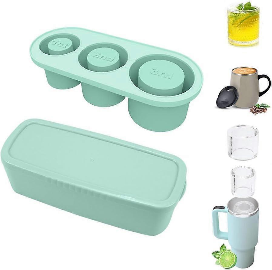 Silicone Ice Cube Tray with Lid for 20-40 oz Tumblers, Reusable Ice Cube Trays,100% New