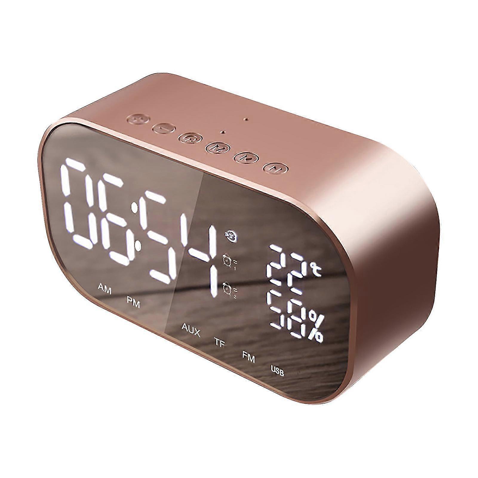 S2 Wireless Speaker HiFi Dual Alarm Clock Rechargeable Bluetooth 4.2 Stereo Sound Box Banmo