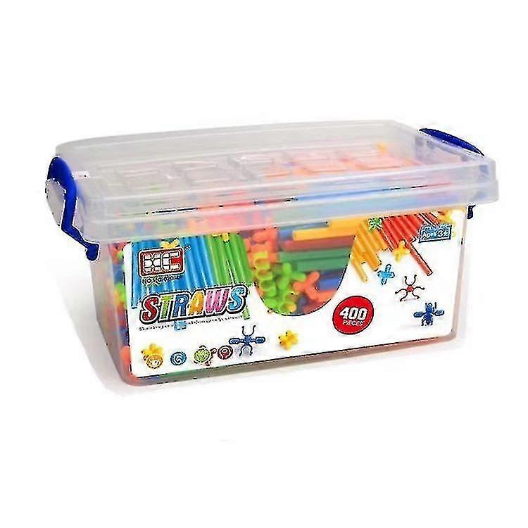 400pcs Straw Constructor Construcción Construcción Enginnering Juguetes de plástico