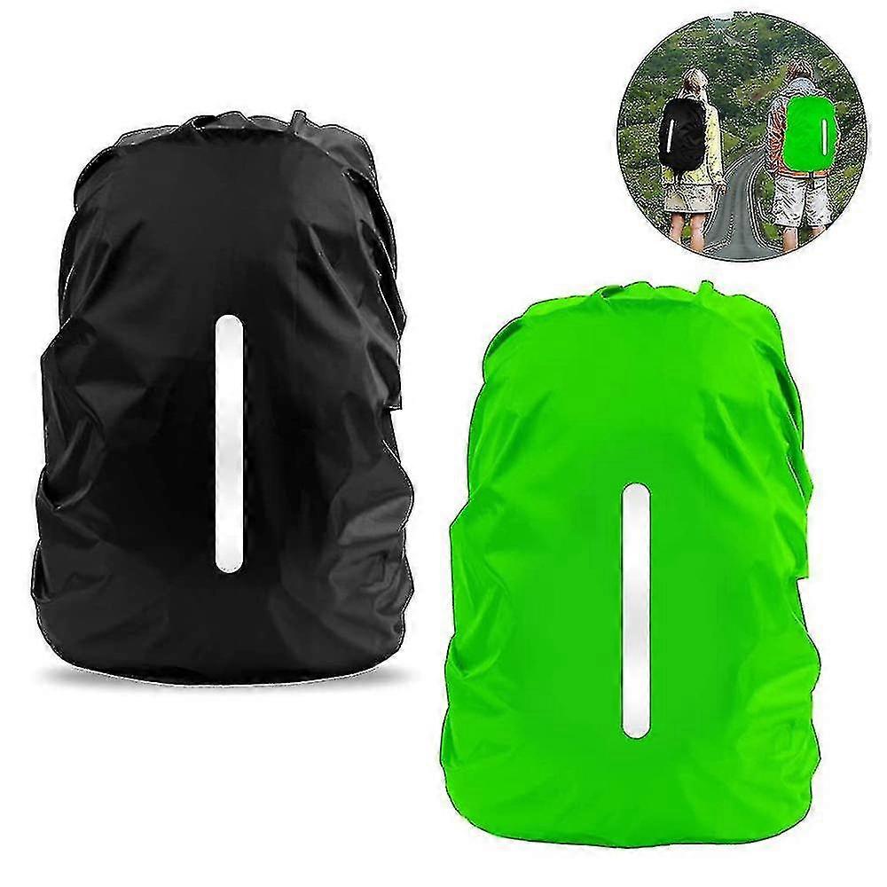 2 Pcs Waterproof Rain Cover For Backpcs,reflective Rucksack Rain