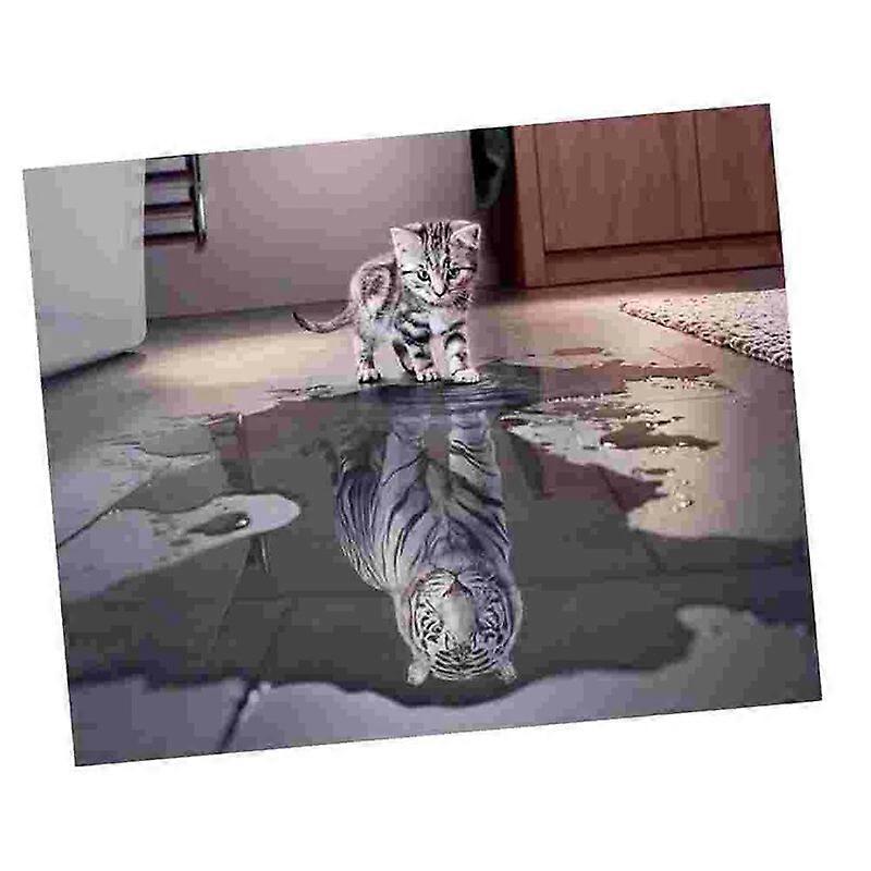 1 Set/1000pcs Jigsaw Puzzle Toy Pressure Reduction Toy 2D Flat Intelligence Puzzle Toy for Adult Playing (Cat Pattern)