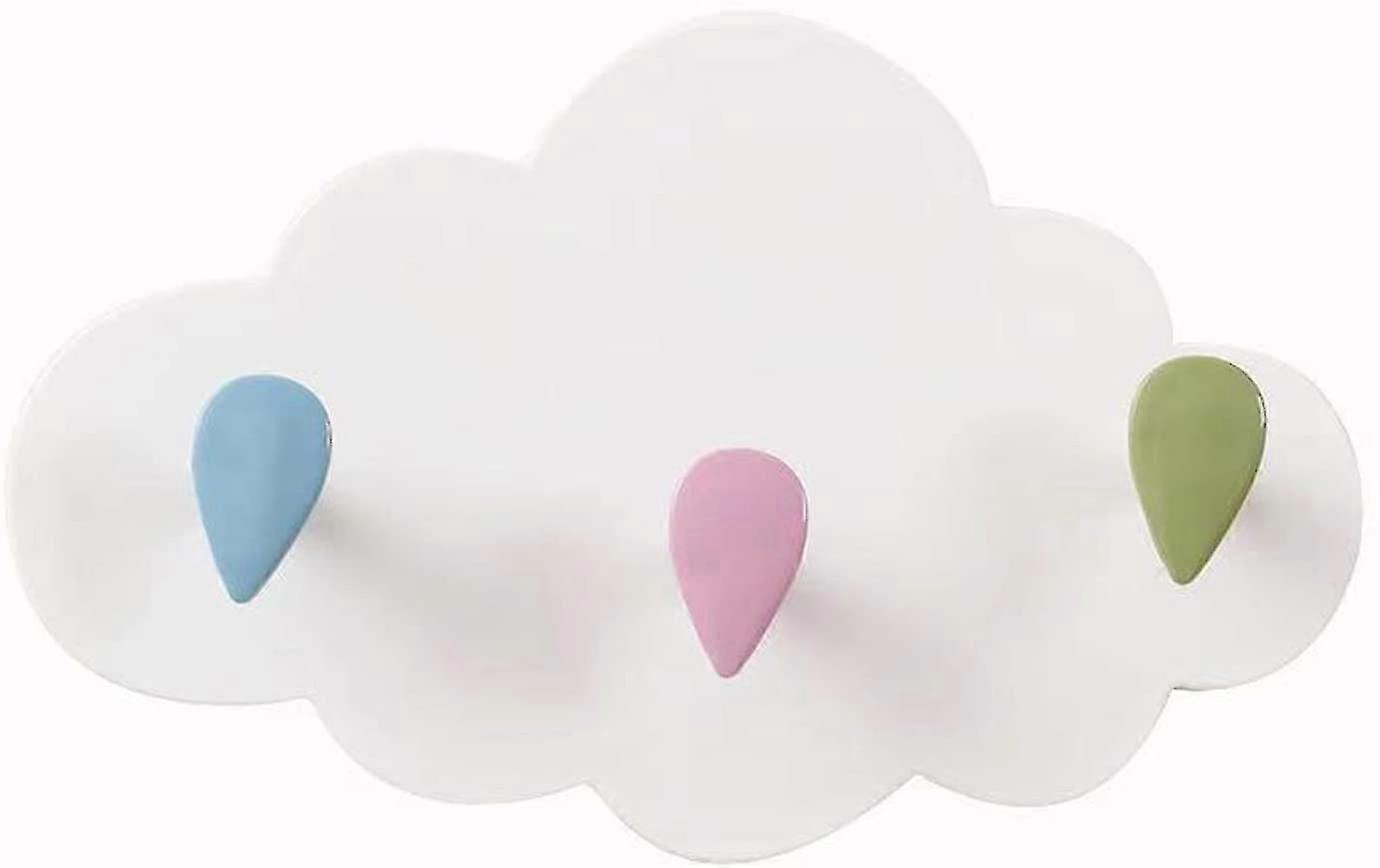 Cute White Cloud Hooks Creative Adhesive Coat Hook Decorative Wall Hooks For Key Towel