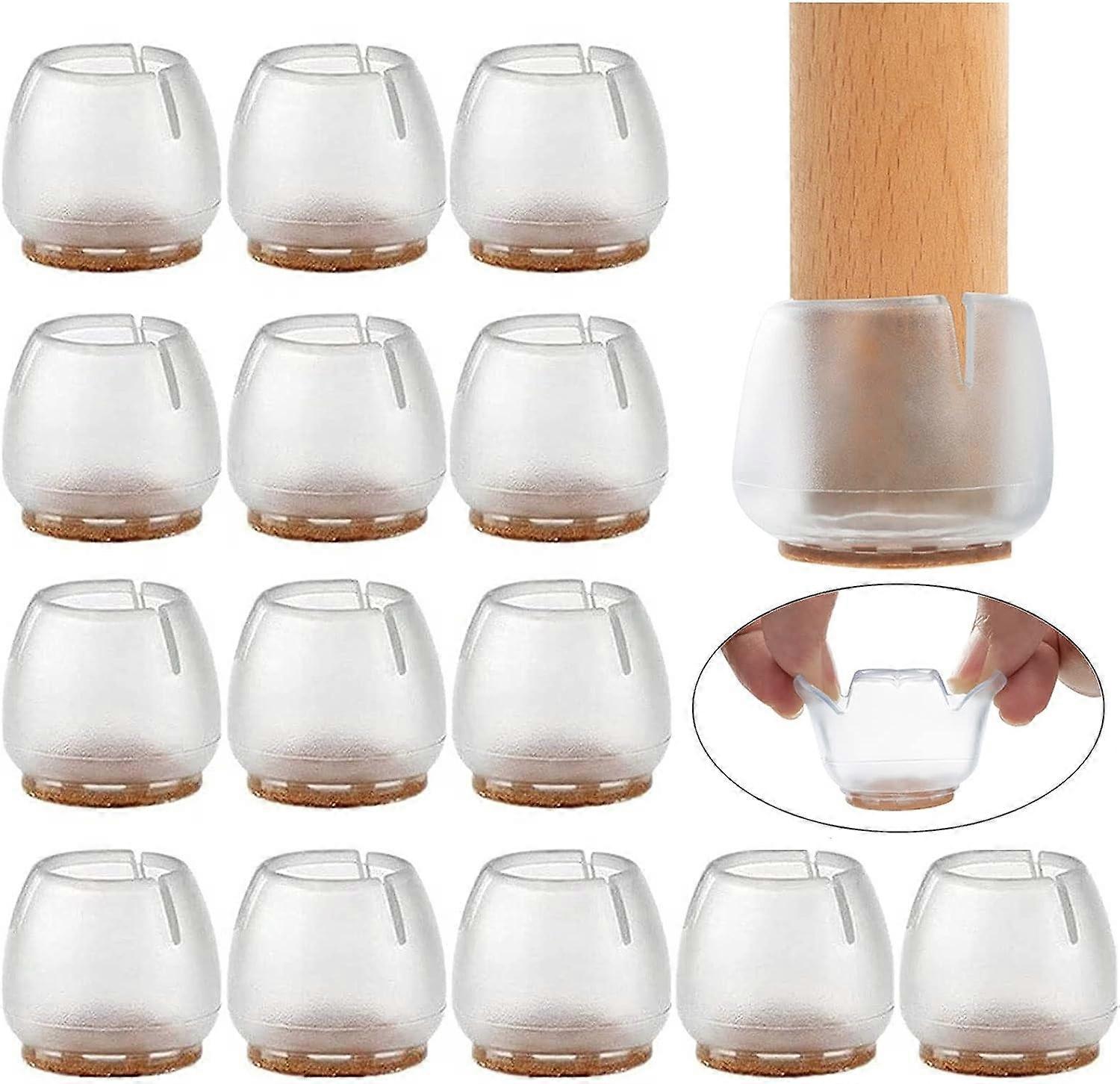 16ピースチェアキャップ12mm-16mm家具グライドシリコン保護家具フットパッドチェアレッグ