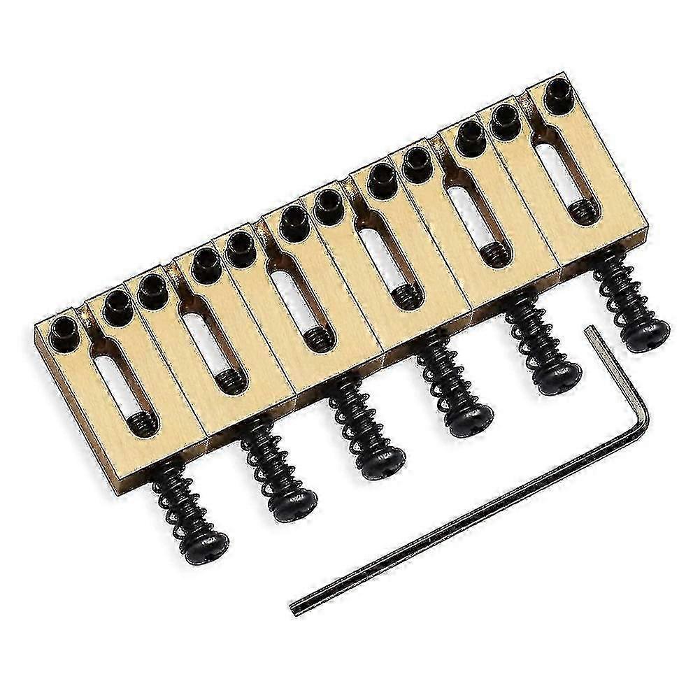النحاس السرج 6PCS / الكثير النحاس النقي شقة أعلى الغيتار جسر السروج للحاجز أو ، 10.8mm