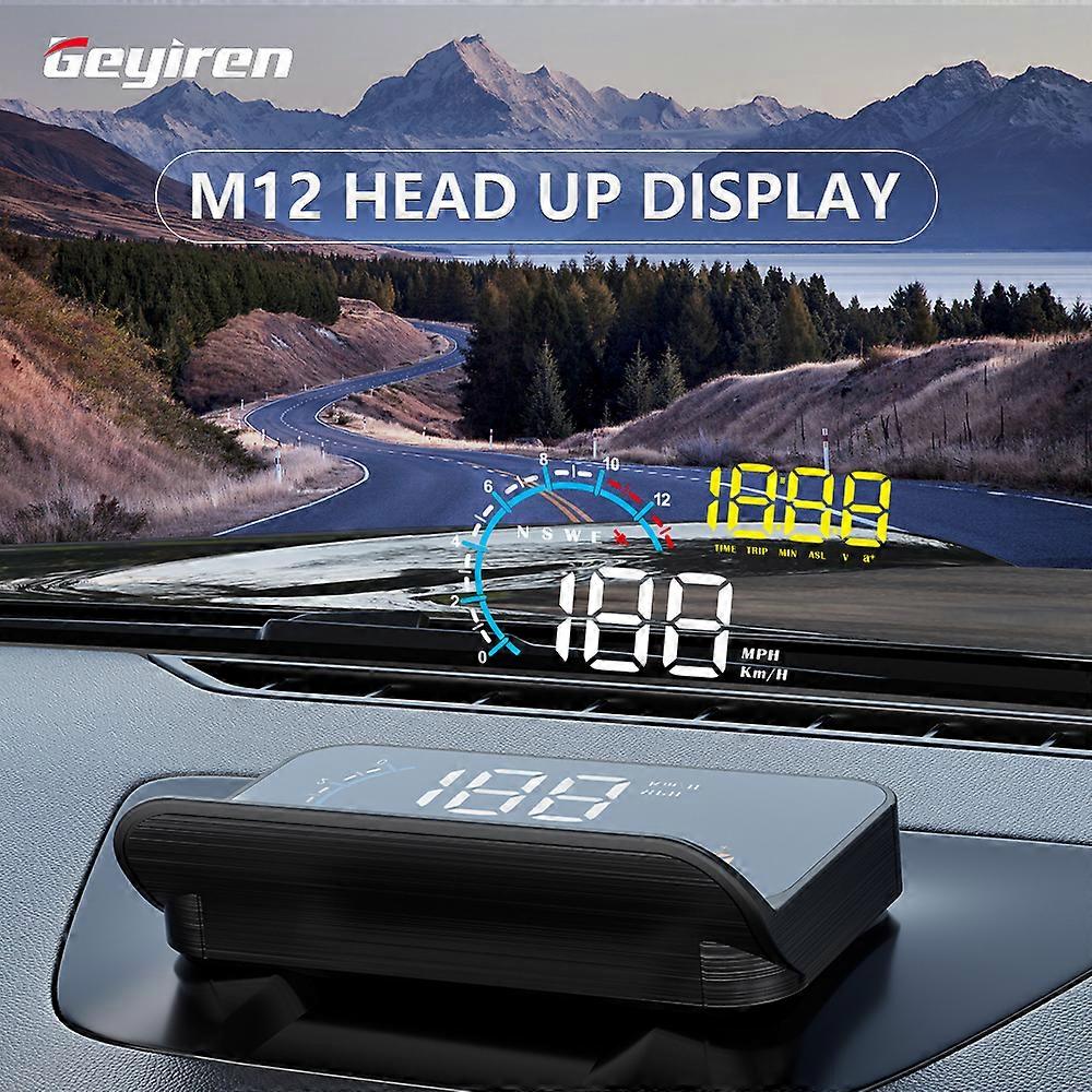2023 GPS HUD Car OBD2 Head Up Display Digital Speedometer Windshield Projector Auto Electronic Accessories Smart Alarm System