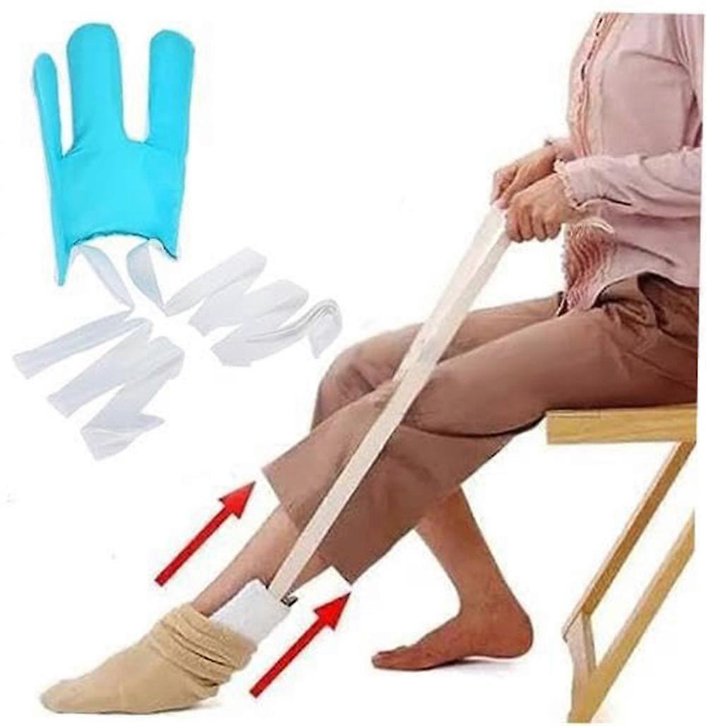 Shoe and Sock Aid Device Kit Shoehorn Grabber Reacher Tool No Bending